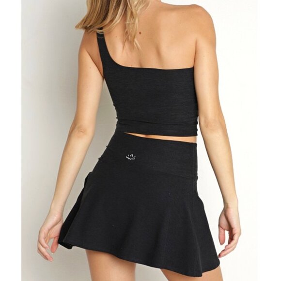 Beyond Yoga | Spacedye One Shoulder Cropped Tank Darkest Night | Size Small - Picture 3 of 10